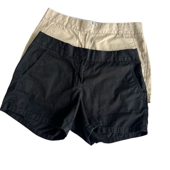 J.Crew 4” Chino Shorts (2-Pack) - Black & Khaki Size 4 - Picture 2 of 9